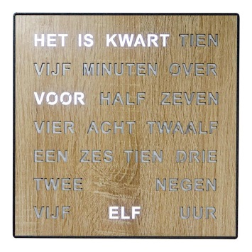 Woordklok Nederlands 1237NL